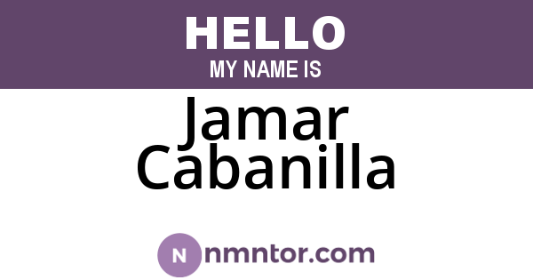 Jamar Cabanilla