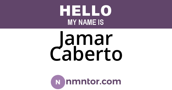 Jamar Caberto