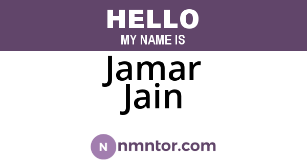 Jamar Jain