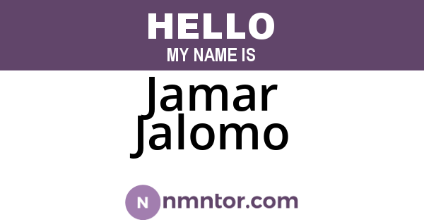 Jamar Jalomo