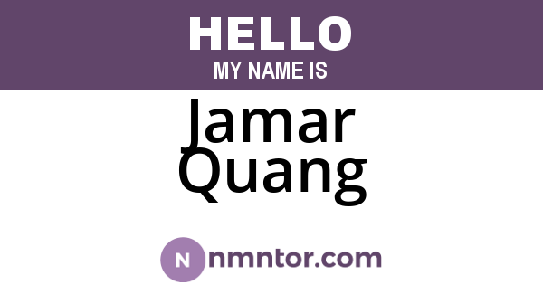 Jamar Quang