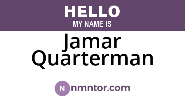 Jamar Quarterman