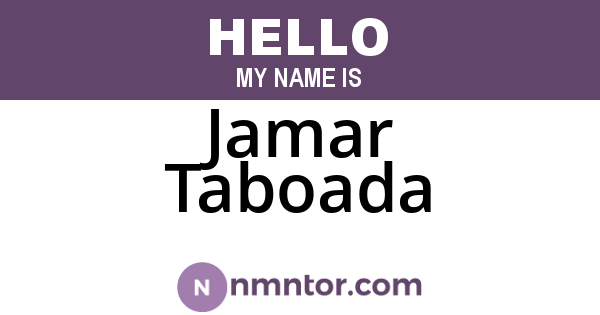 Jamar Taboada