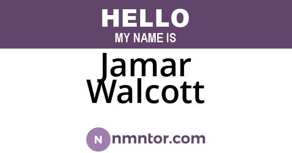 Jamar Walcott