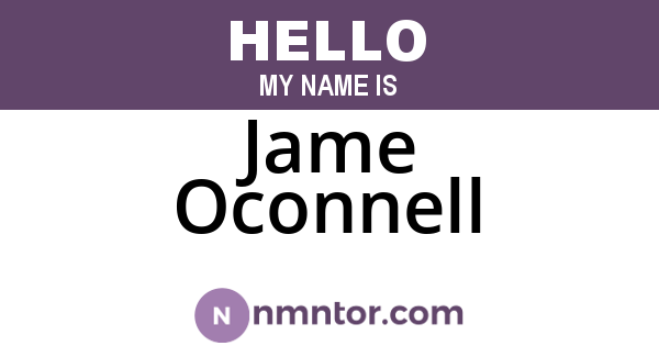 Jame Oconnell