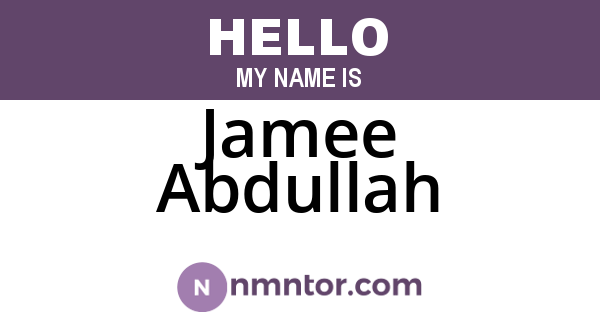 Jamee Abdullah