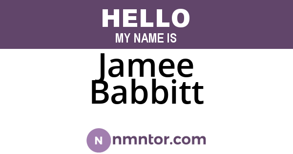 Jamee Babbitt