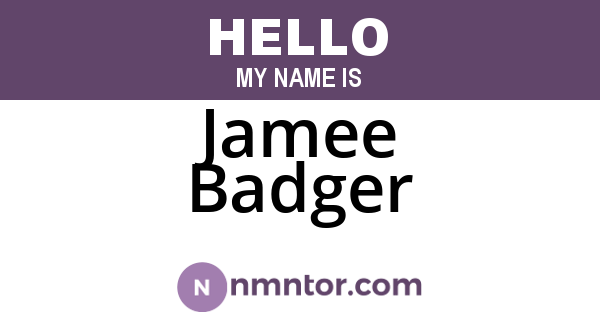 Jamee Badger
