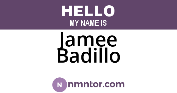 Jamee Badillo