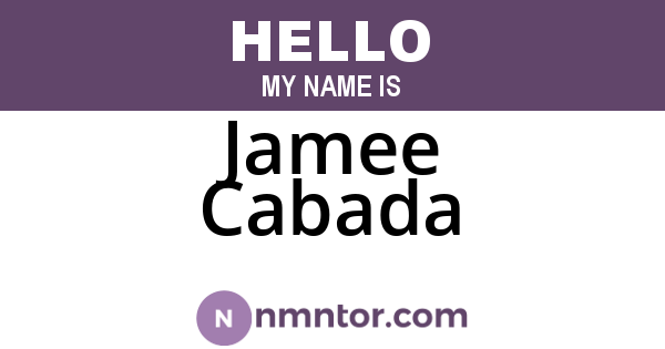 Jamee Cabada