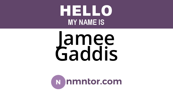 Jamee Gaddis