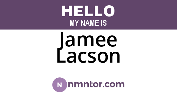 Jamee Lacson