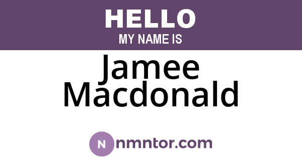 Jamee Macdonald