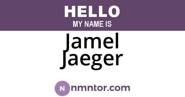 Jamel Jaeger