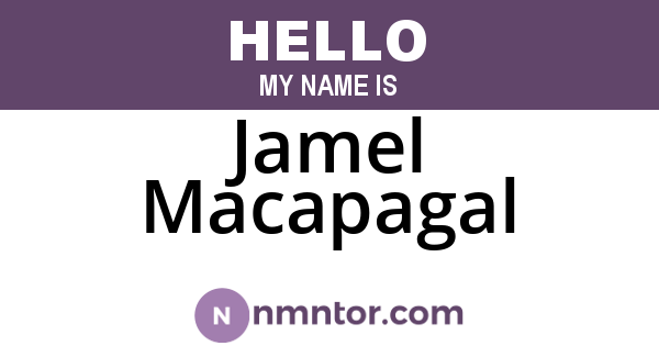 Jamel Macapagal