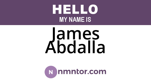 James Abdalla