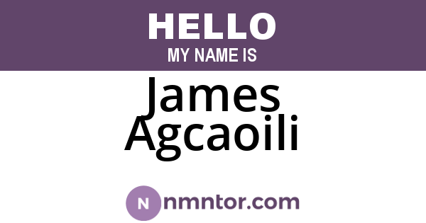 James Agcaoili