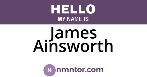 James Ainsworth