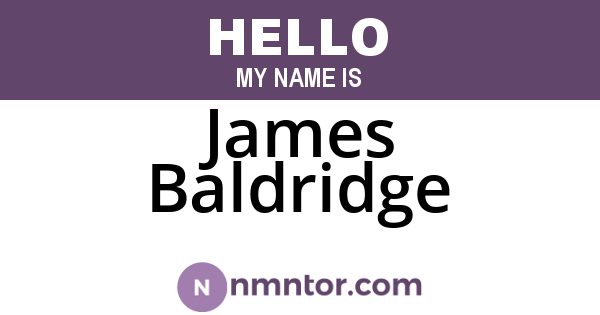James Baldridge