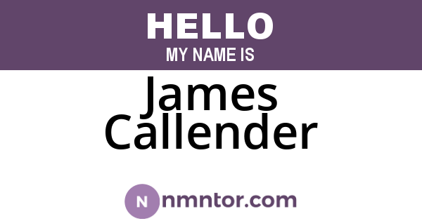 James Callender