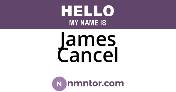 James Cancel