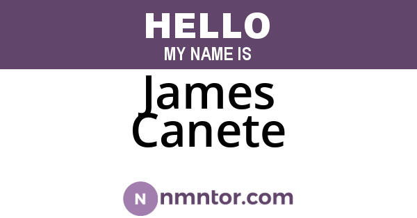 James Canete