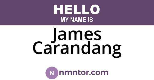 James Carandang
