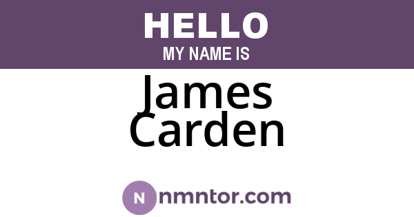 James Carden