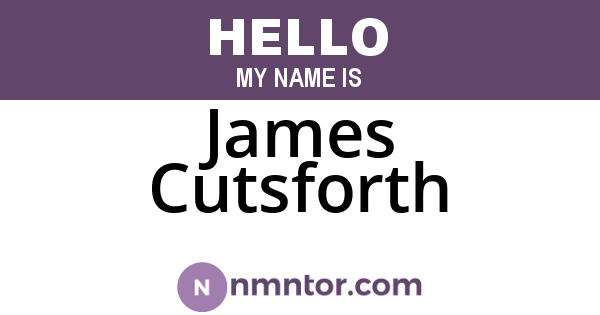 James Cutsforth