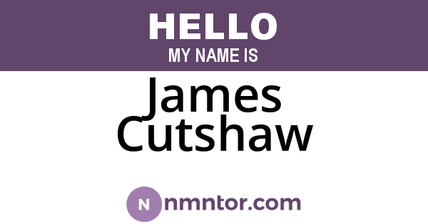 James Cutshaw