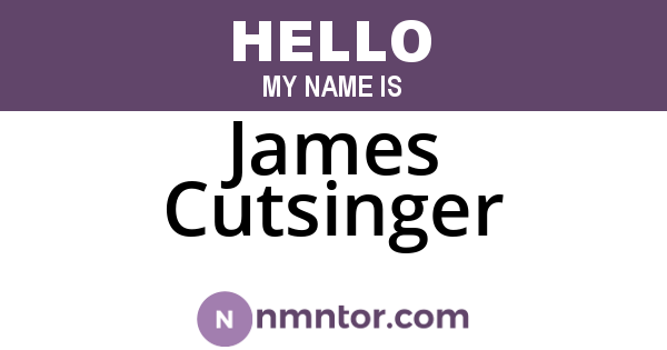 James Cutsinger