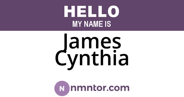 James Cynthia