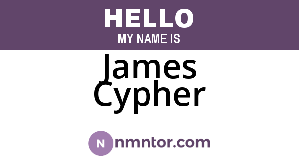 James Cypher