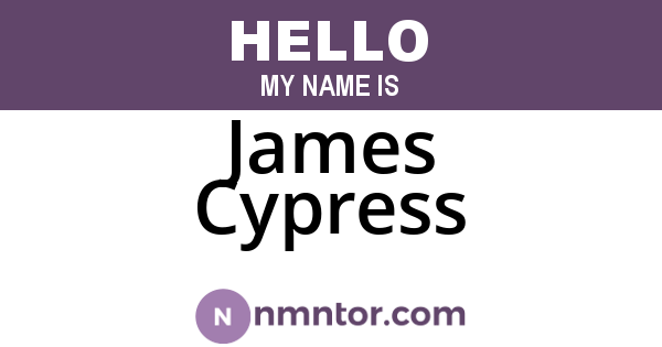 James Cypress