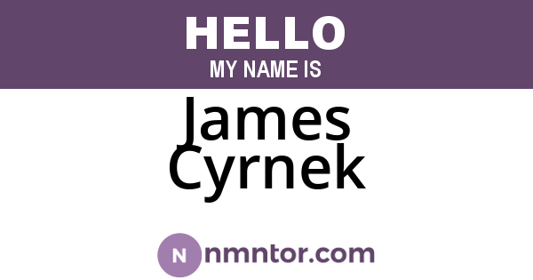 James Cyrnek