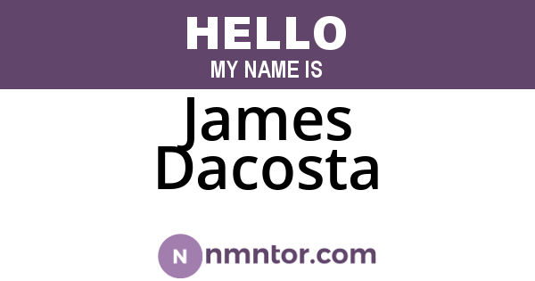 James Dacosta