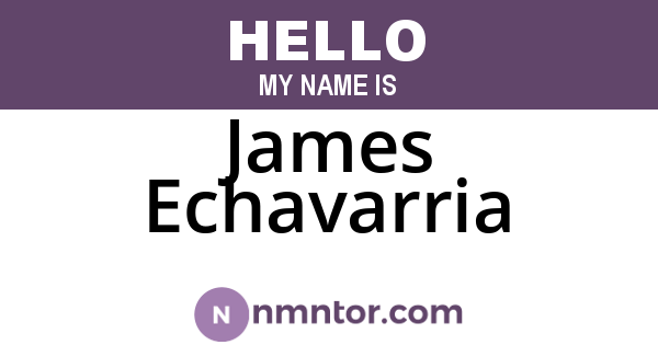 James Echavarria