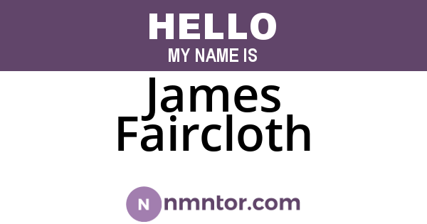 James Faircloth