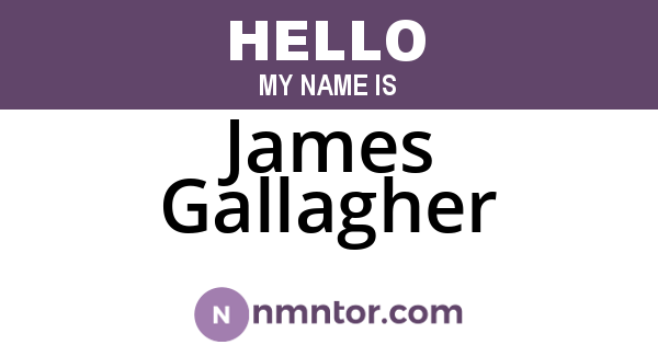 James Gallagher