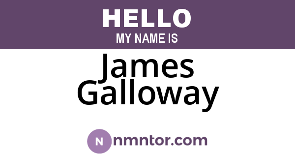James Galloway