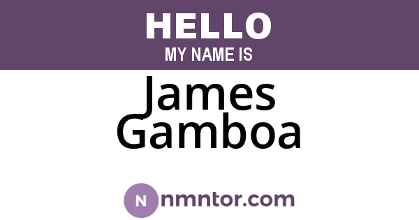 James Gamboa