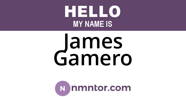 James Gamero
