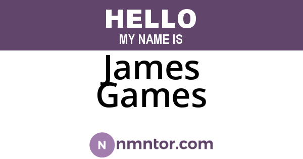 James Games