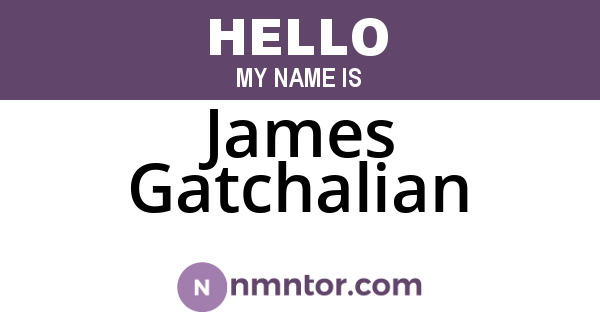 James Gatchalian