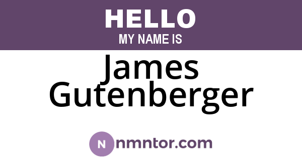 James Gutenberger