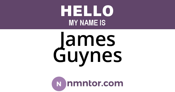 James Guynes