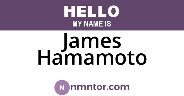 James Hamamoto
