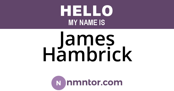 James Hambrick