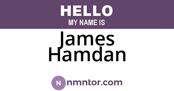 James Hamdan