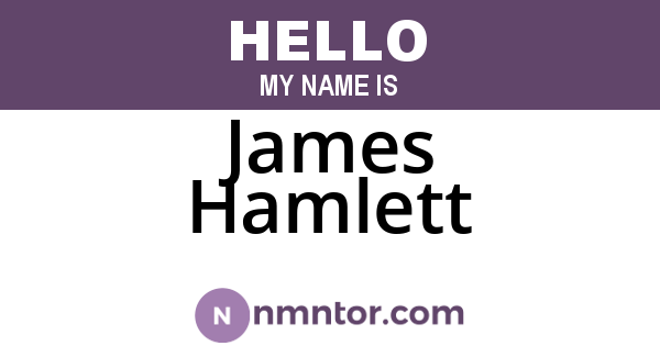 James Hamlett